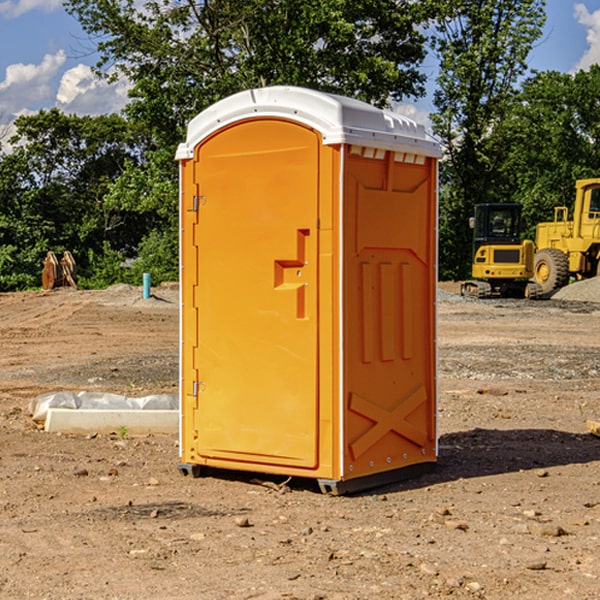 how often are the porta potties cleaned and serviced during a rental period in Marshall OK